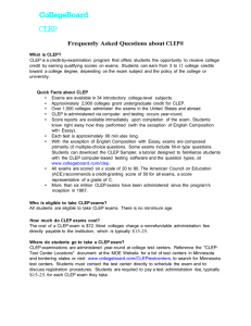 Frequently Asked Questions about CLEP®