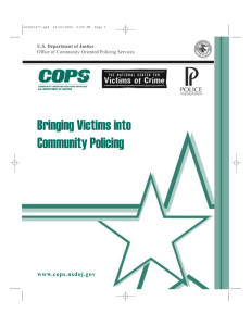 Bringing Victims into Community Policing www.cops.usdoj.gov U.S. Department of Justice