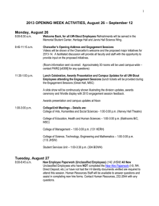 – September 12 2013 OPENING WEEK ACTIVITIES, August 26 Monday, August 26