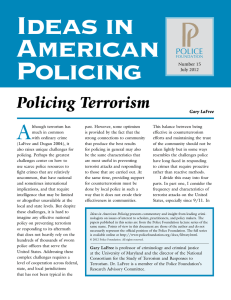 Ideas in American Policing A