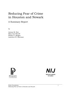 NIJ Reducing Fear of Crime in Houston and Newark