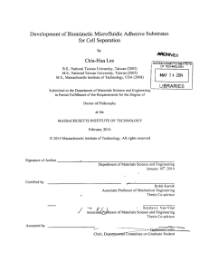 Development  of Biomimetic  Microfluidic  Adhesive  Substrates LiBRARES