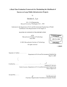A  Real-Time  Evaluation Framework for Maximizing  the... Success  on  Large Public Infrastructure Projects