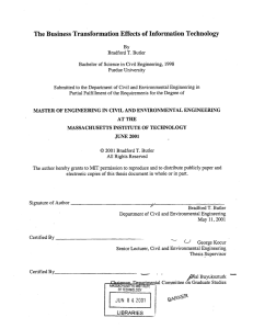 The Business  Transformation Effects  of  Information Technology By 1998