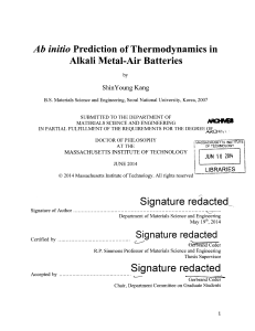 Signature  redacted Ab  initio Alkali  Metal-Air  Batteries