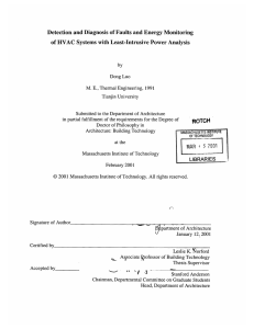 Detection  and Diagnosis  of Faults and Energy Monitoring