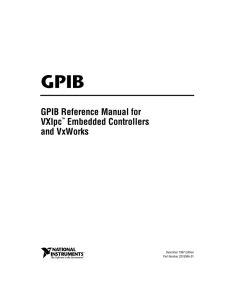 GPIB GPIB Reference Manual for VXIpc Embedded Controllers