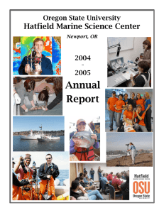 Annual Report Hatfield Marine Science Center Oregon State University