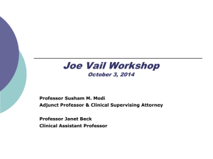 Joe Vail Workshop  October 3, 2014