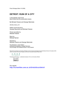 DETROIT: RUIN OF A CITY  By Michael Chanan and George Steinmetz