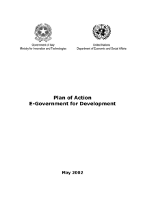 Plan of Action E-Government for Development May 2002