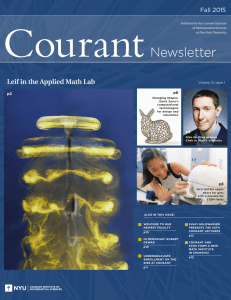 Courant Newsletter Leif in the Applied Math Lab Fall 2015