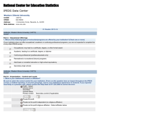 National Center for Education Statistics IPEDS Data Center