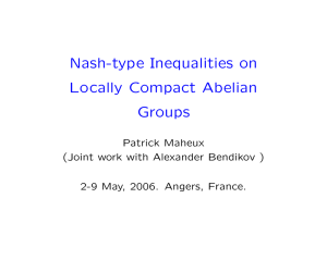 Nash-type Inequalities on Locally Compact Abelian Groups Patrick Maheux