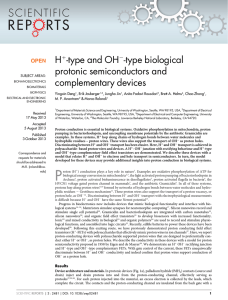 H -type and OH -type biological protonic semiconductors and