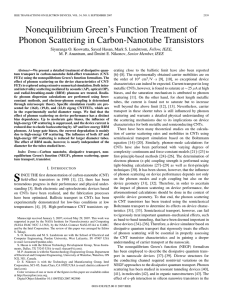 Nonequilibrium Green’s Function Treatment of Phonon Scattering in Carbon-Nanotube Transistors Fellow, IEEE