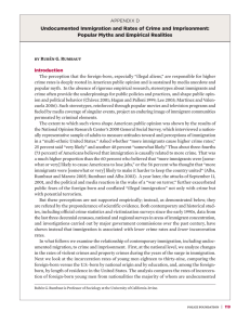 Undocumented Immigration and Rates of Crime and Imprisonment: