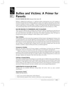 Bullies and Victims: A Primer for Parents