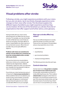 Visual problems after stroke