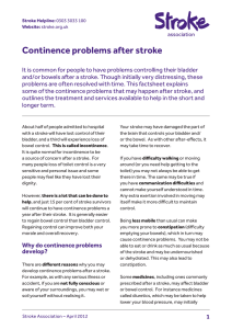 Continence problems after stroke