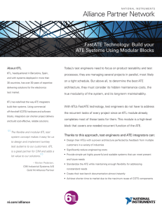 Alliance Partner Network FastATE Technology: Build your ATE Systems Using Modular Blocks