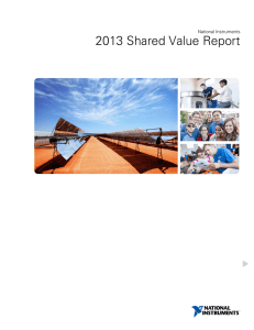 2013 Shared Value Report National Instruments