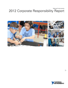 2012 Corporate Responsibility Report National Instruments