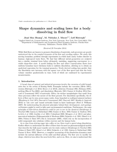 Shape dynamics and scaling laws for a body Jinzi Mac Huang