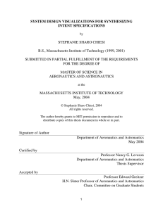 SYSTEM DESIGN VISUALIZATIONS FOR SYNTHESIZING INTENT SPECIFICATIONS  STEPHANIE SHARO CHIESI