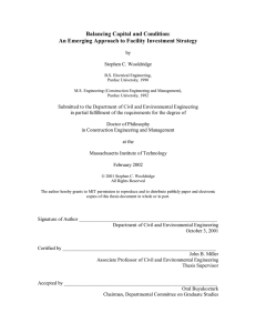Balancing Capital and Condition: An Emerging Approach to Facility Investment Strategy by