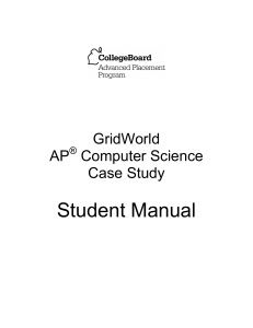 ap computer science gridworld case study