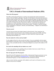 USCA Friends of International Students (FIS)
