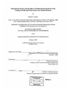 Polyethylene  Devices  and the Effects  of Sediment ... Cycling  of PAHs  and PCBs in the Lower ...