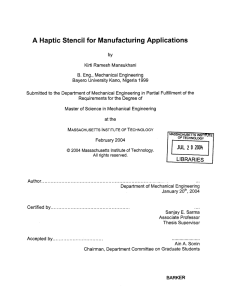 A Haptic Stencil for Manufacturing  Applications