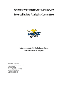 University of Missouri – Kansas City  Intercollegiate Athletics Committee   Intercollegiate Athletic Committee  