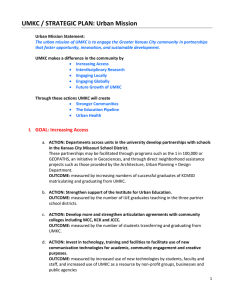 UMKC / STRATEGIC PLAN: Urban Mission