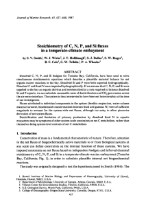 Stoichiometry of C, N, P, and Si fluxes J.