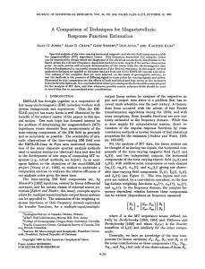 A  Comparison of Techniques for Magnetotelluric Response Function  Estimation