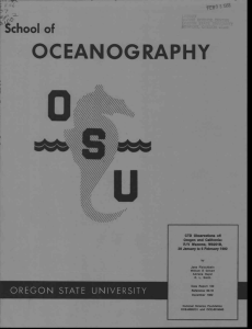 OCEANOGRAPHY // 'School of OREGON STATE UNIVERSITY