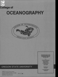 OCEANOGRAPHY College of Off Northern California Jane Fleischbein