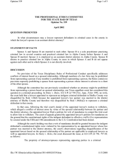 Page 1 of 5 Opinion 539  THE PROFESSIONAL ETHICS COMMITTEE