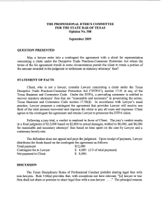 THE PROFESSIONAL ETHICS COMMITTEE FOR THE STATE BAR OF TEXAS September 2009