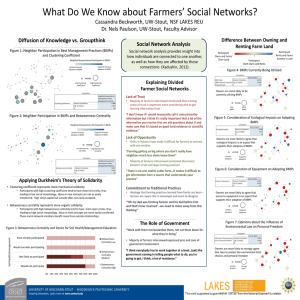 What Do We Know about Farmers’ Social Networks? NSF LAKES REU