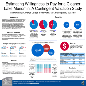 Estimating Willingness to Pay for a Cleaner Results