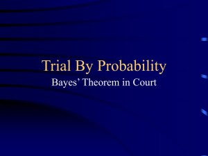 Trial By Probability Bayes’ Theorem in Court