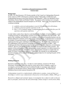 Committee on Research Experiences (CORE) Position Paper