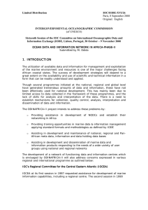 Limited Distribution IOC/IODE-XVI/26 INTERGOVERNMENTAL OCEANOGRAPHIC COMMISSION
