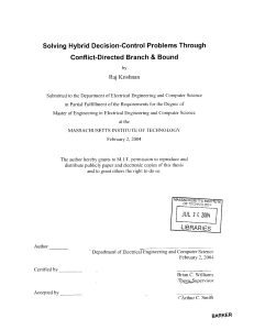 Solving Hybrid  Decision-Control  Problems  Through Raj  Krishnan