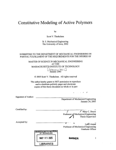 Constitutive Modeling  of Active  Polymers