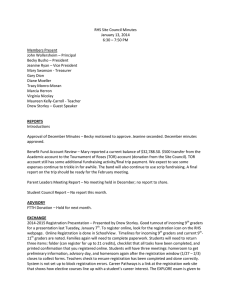 RHS Site Council Minutes January 13, 2014 6:30 – 7:50 PM